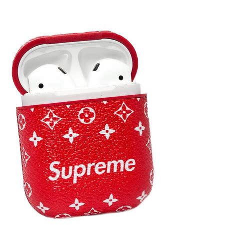 louis vuitton supreme airpods case